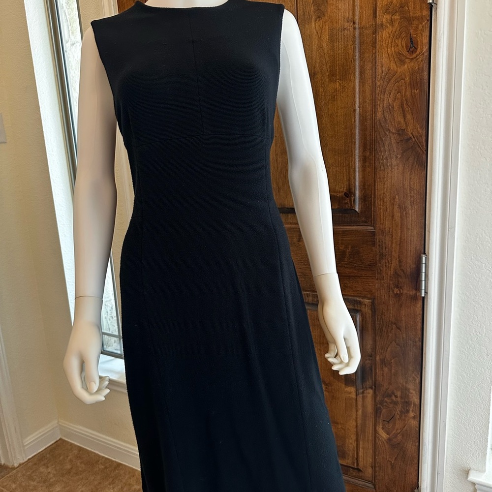 MM Lafleur Black Sleeveless Midi Form Fitting Knit Dress Size 12